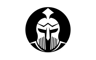 Spartan gladiator helmet icon logo vector v12