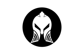 Spartan gladiator helmet icon logo vector v13