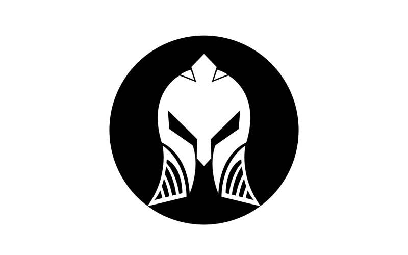 Spartan gladiator helmet icon logo vector v13 Logo Template
