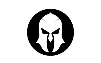Spartan gladiator helmet icon logo vector v14