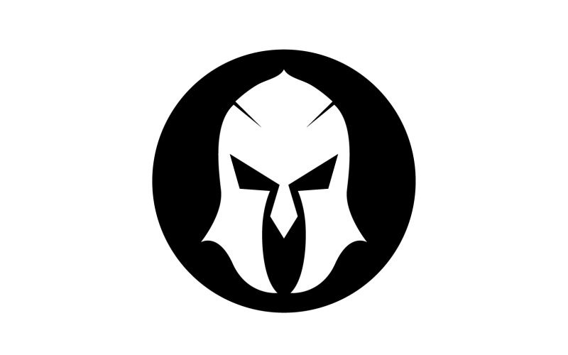 Spartan gladiator helmet icon logo vector v14 Logo Template