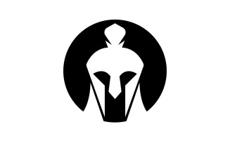 Spartan gladiator helmet icon logo vector v15