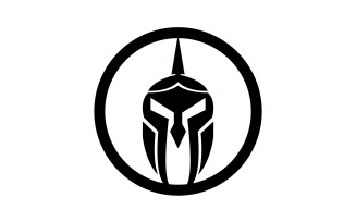 Spartan gladiator helmet icon logo vector v16