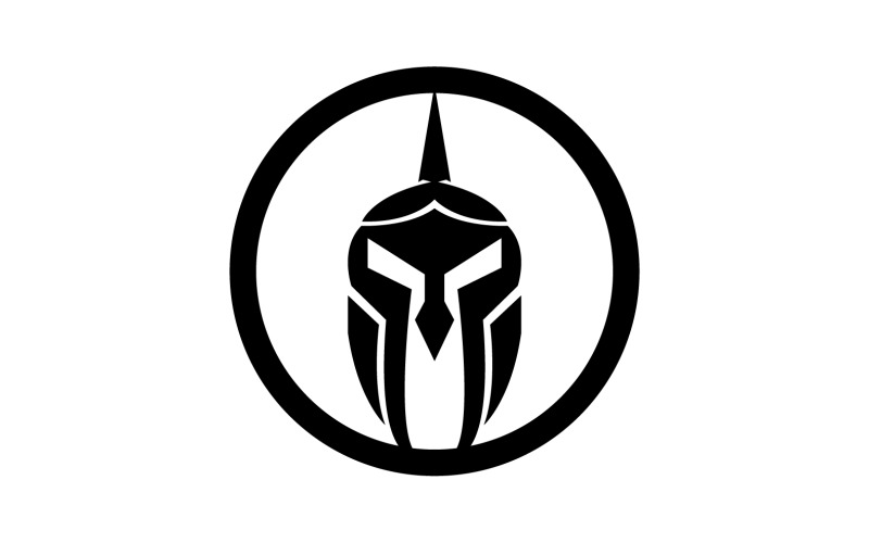 Spartan gladiator helmet icon logo vector v16 Logo Template