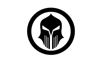 Spartan gladiator helmet icon logo vector v17