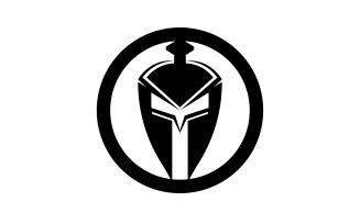 Spartan gladiator helmet icon logo vector v18