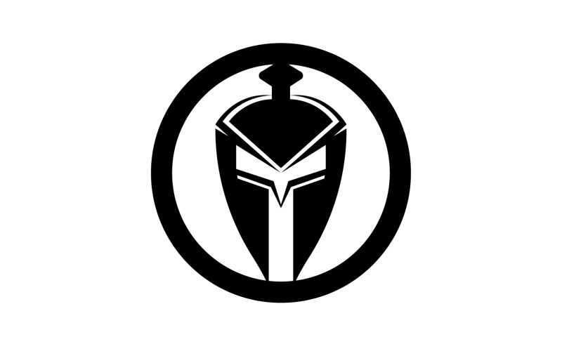 Spartan gladiator helmet icon logo vector v18 Logo Template
