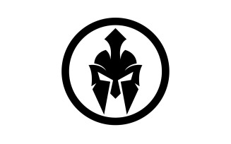 Spartan gladiator helmet icon logo vector v19