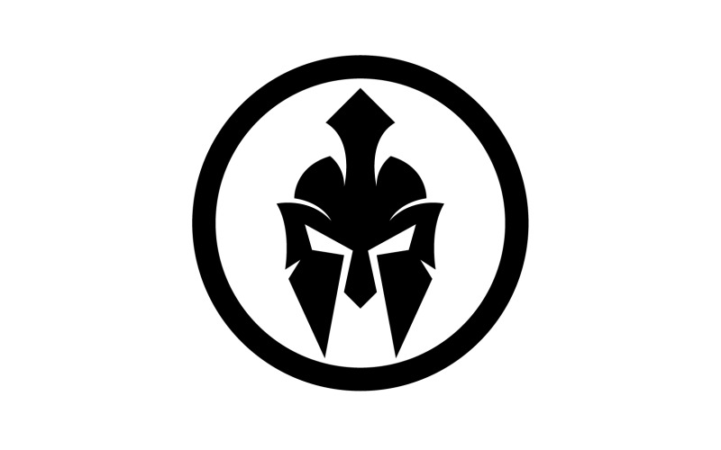 Spartan gladiator helmet icon logo vector v19 Logo Template