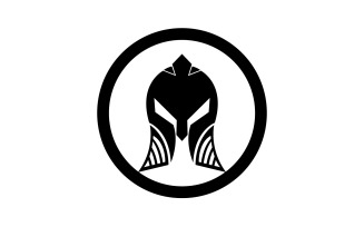 Spartan gladiator helmet icon logo vector v21