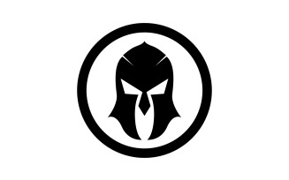 Spartan gladiator helmet icon logo vector v22