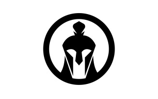 Spartan gladiator helmet icon logo vector v23
