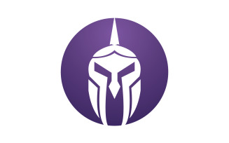 Spartan gladiator helmet icon logo vector v24