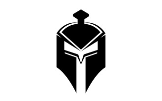 Spartan gladiator helmet icon logo vector v2