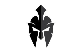Spartan gladiator helmet icon logo vector v3
