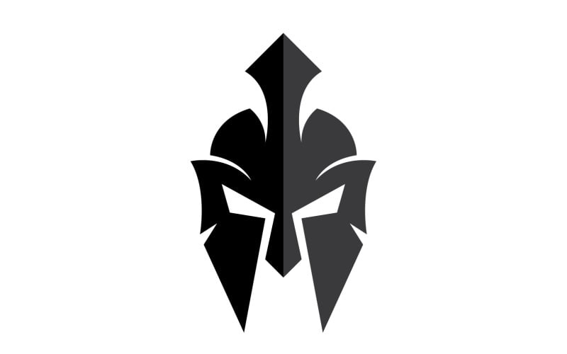 Spartan gladiator helmet icon logo vector v3 Logo Template