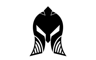 Spartan gladiator helmet icon logo vector v5
