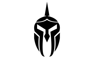 Spartan gladiator helmet icon logo vector v8