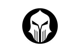 Spartan gladiator helmet icon logo vector v9