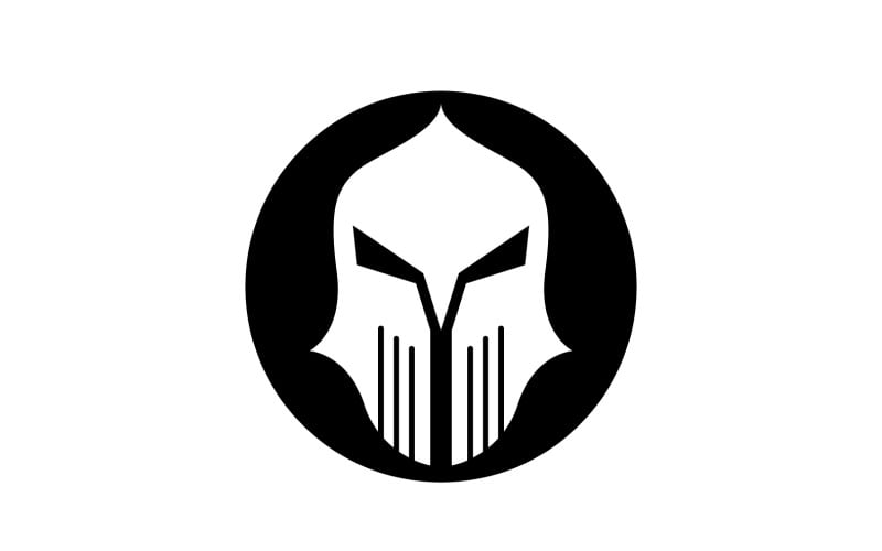 Spartan gladiator helmet icon logo vector v9 Logo Template