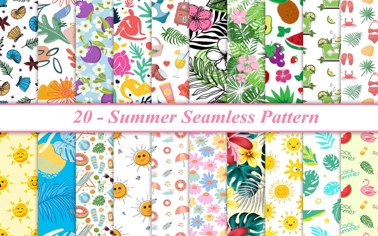 Kit Graphique #316119 Summer Seamless Divers Modles Web - Logo template Preview