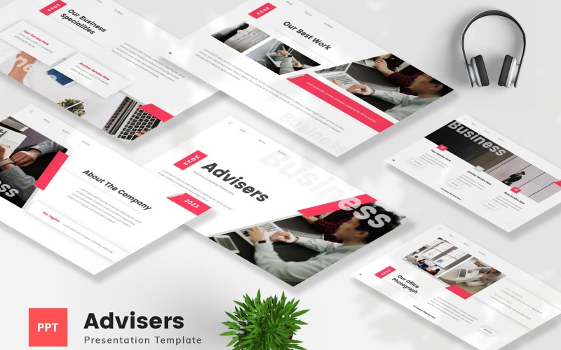 Advisers — Business Consulting Powerpoint Template PowerPoint Template