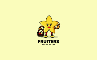 Star Fruit Cartoon Logo Style