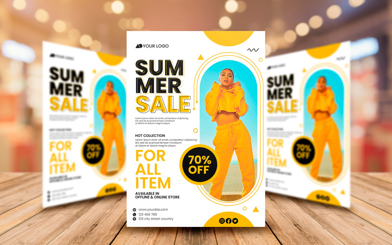 Summer Sale Flyer Template Corporate Identity