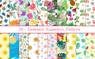 Summer Seamless Pattern, Summer Pattern, Summer Digital Paper