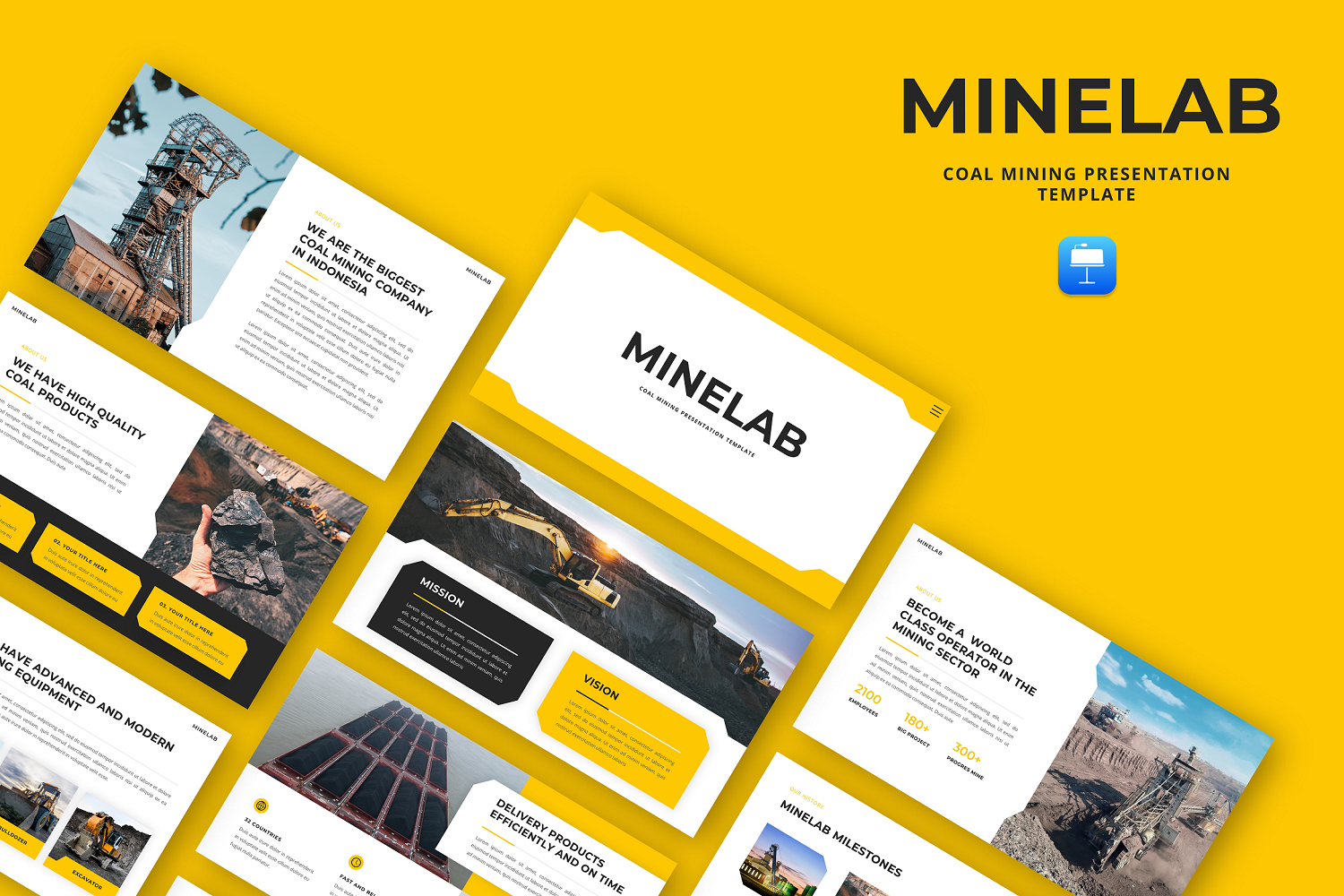Kit Graphique #316476 Coal Minerals Divers Modles Web - Logo template Preview