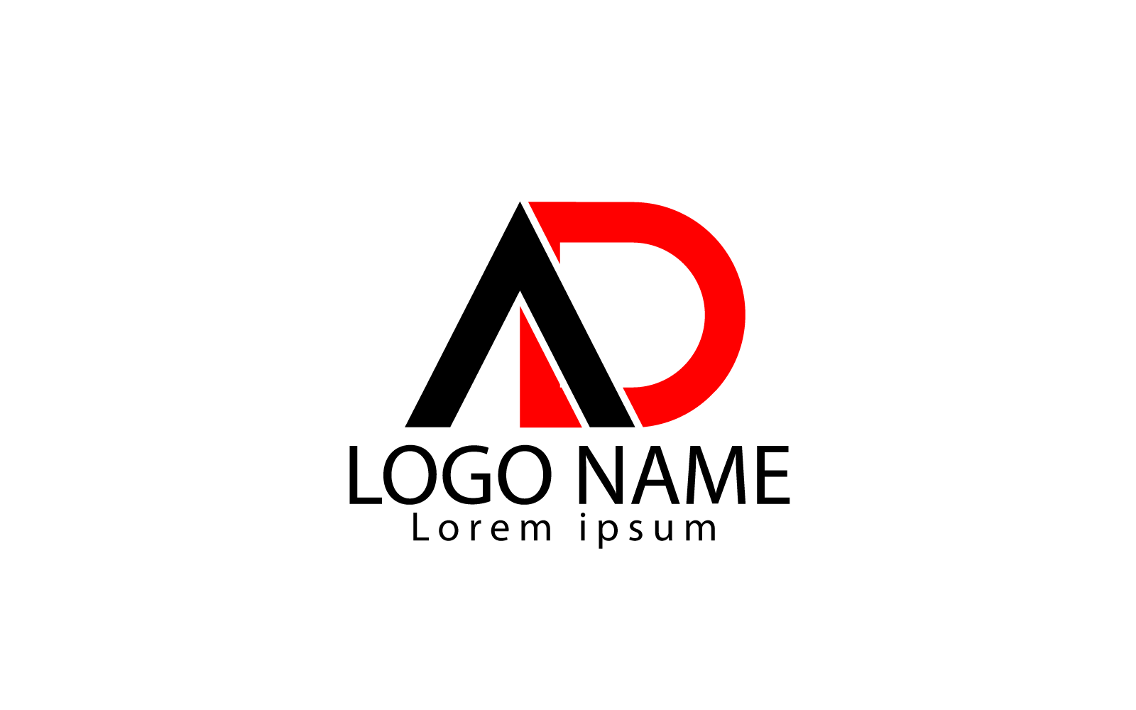 Creative and Simple AD Logo
