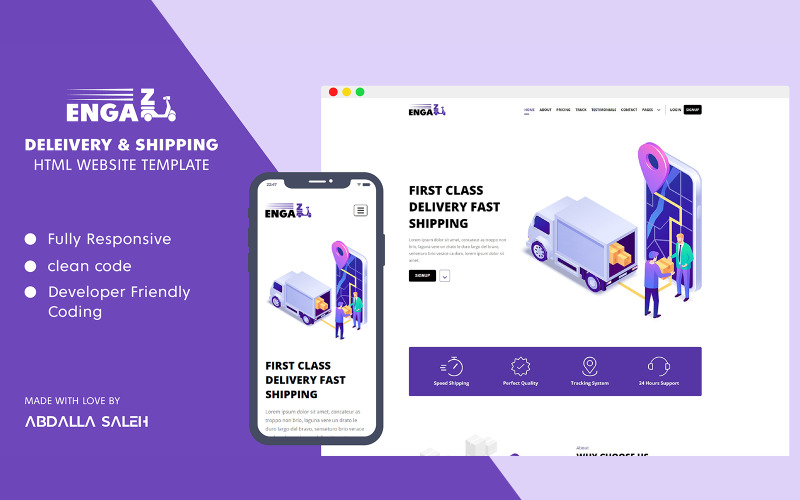 Delivery & Shipping - [no framework] HTML Website Template Landing Page Template