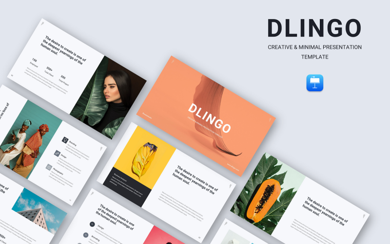 Dlingo - Creative & Minimal Presentation Template Keynote Template