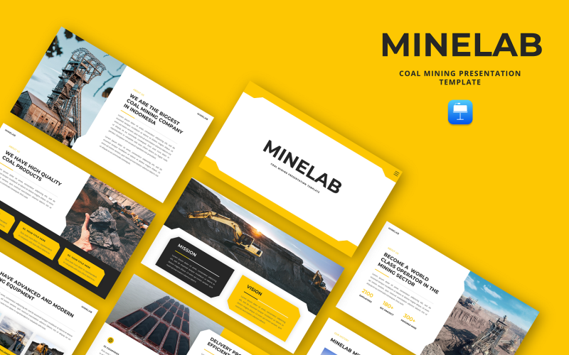 Minelab - Coal Mining Keynote Presentation Template Keynote Template