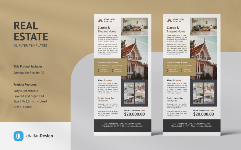 Real Estate DL Flyers Vol 52 Corporate Identity