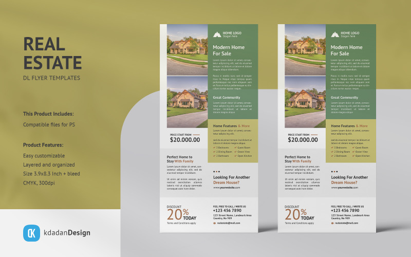 Real Estate DL Flyers Vol 53 Corporate Identity