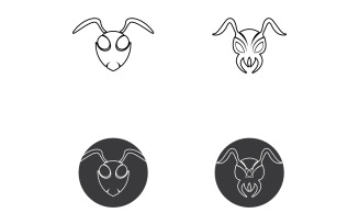 Ant head logo and symbol vector version v9