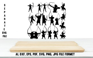 Archery svg, In Silhouette, Hunter png, Accuracy, Adult, Aiming, Ammunition