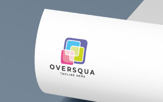 Over Squa Pro Logo Template