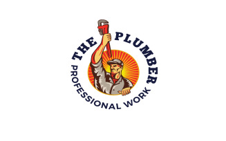 Professional Plumbing Plumber Logo Template