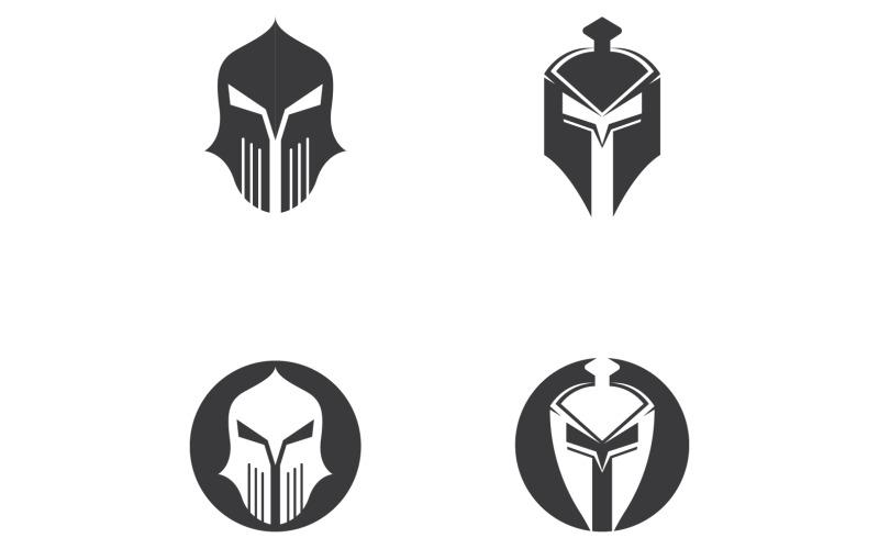 Spartan helmet and gladiator version v2 Logo Template