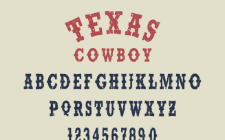 Texas Cowboy Grunge Retro Font
