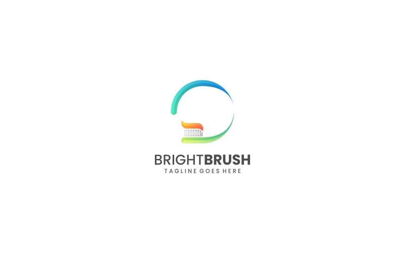 Bright Brush Gradient Logo Logo Template