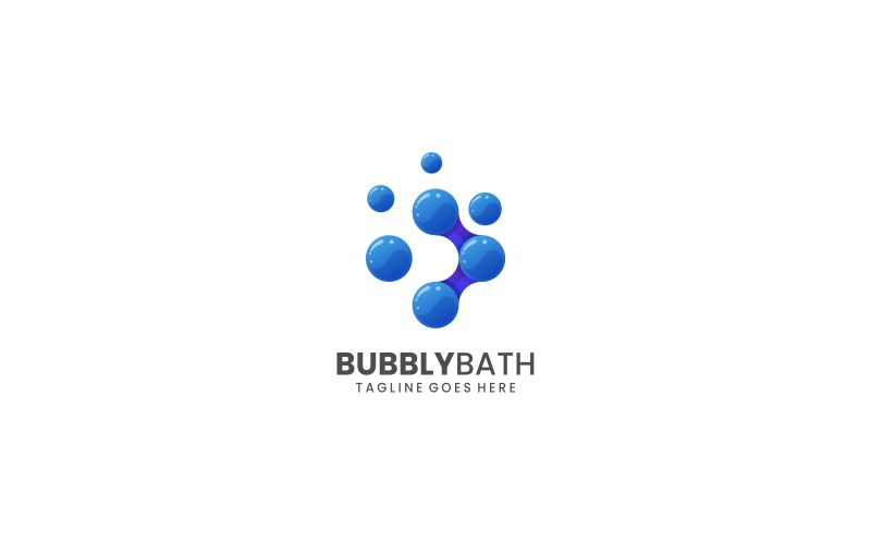 Bubbly Bath Gradient Logo Logo Template