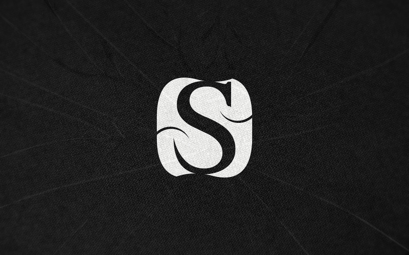 Logo mockup on black texture background Product Mockup