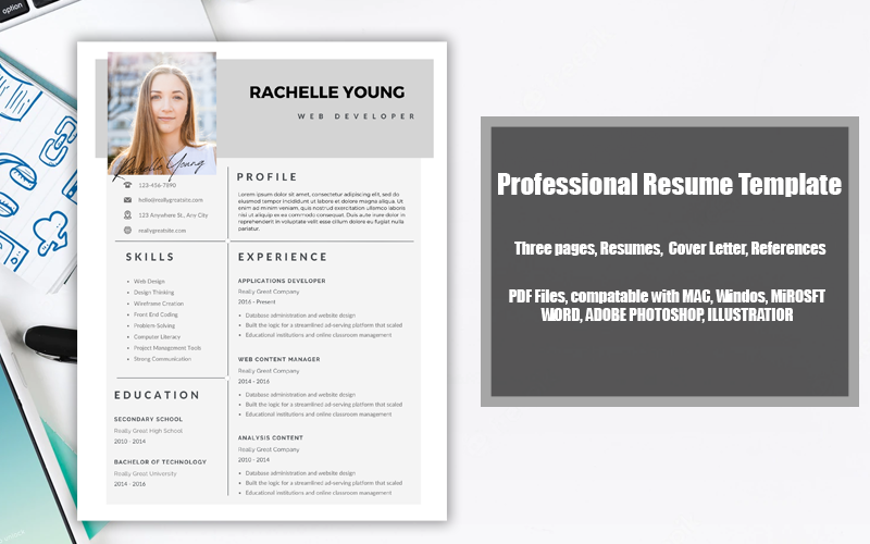 Kit Graphique #316760 Resume Template Divers Modles Web - Logo template Preview