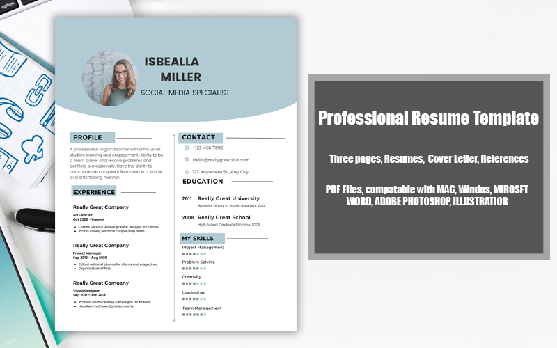 Kit Graphique #316766 Resume Template Divers Modles Web - Logo template Preview