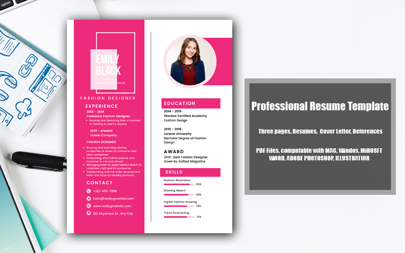 Printable Resume Template PDF Emily Black