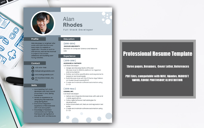 Template #316798 Resume Template Webdesign Template - Logo template Preview