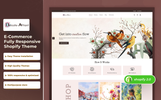 Delicate-Artian Premium Art and Painting Shopify 2.0 Theme